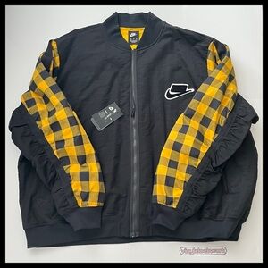 Nike Sportswear NSW Bomber Jacket Black Yellow Men’s Size 4XL BV4532-010